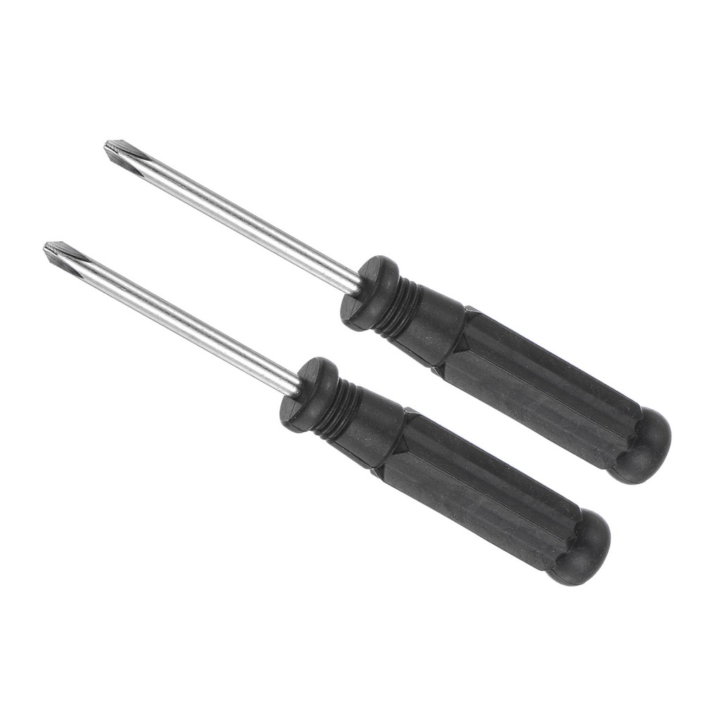 2pcs Small Phillips Screwdriver 4.0mm 108mm with Black Handle