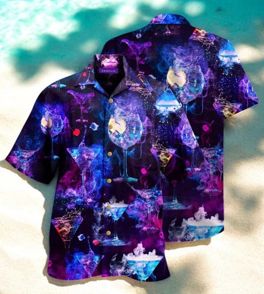 Stylish Hawaiian Cocktail Shirt For Men US Size Perfect Summer Fashion Statement