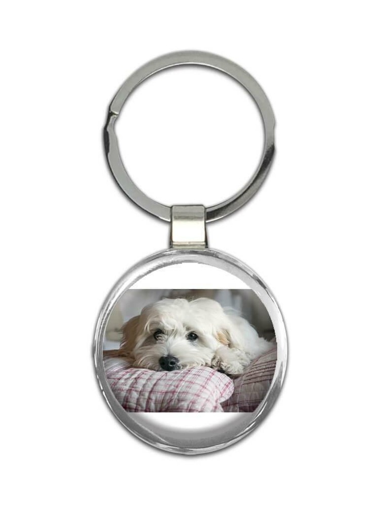 Gift Keychain : Lhasa Apso I Hate Mornings Dog Puppy Pet Animal Cute