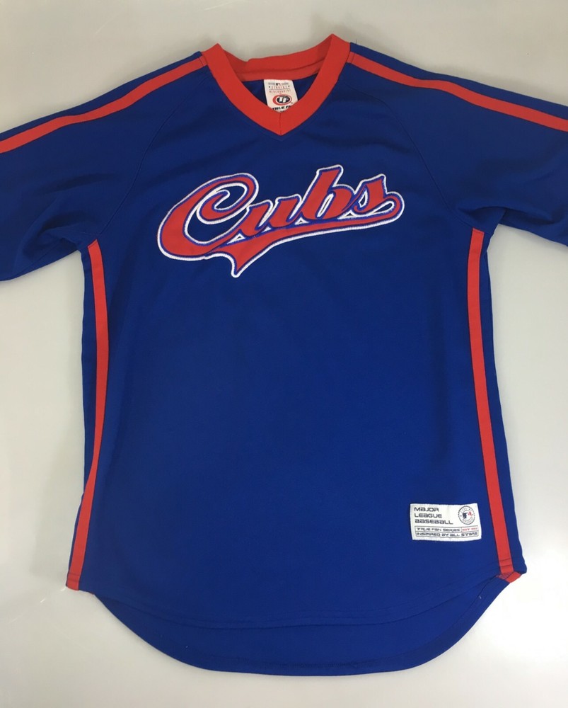 Chicago Cubs Youth XL Baseball MLB True Fan Blue Pullover Jersey Short-Sleeve