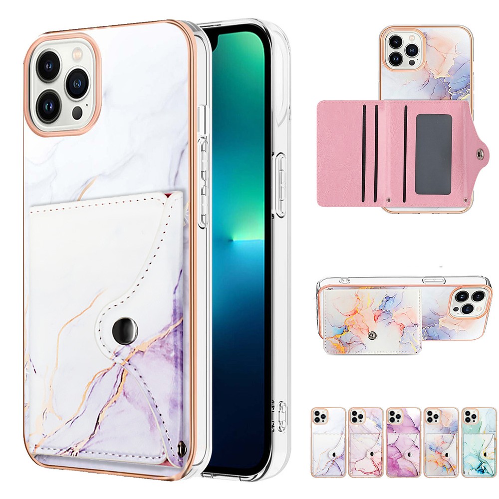 For iPhone 16 Pro Max 15 14 13 12 11 Leather Back Card Wallet Case Stand Cover