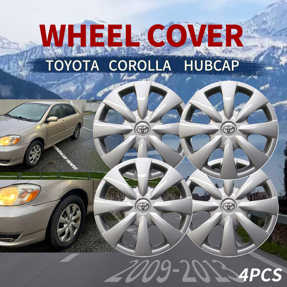 4 Hubcaps 15-inch for 2009-2013 Toyota Corolla 110Cu Base Wheel Covers