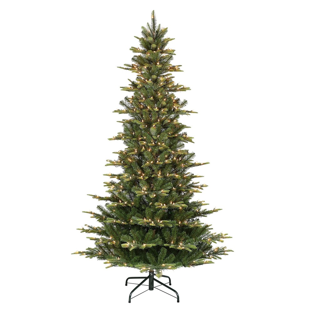 7.5 Foot Pre-Lit Slim Aspen Fir Artificial Christmas Tree with 450 UL-Listed ...