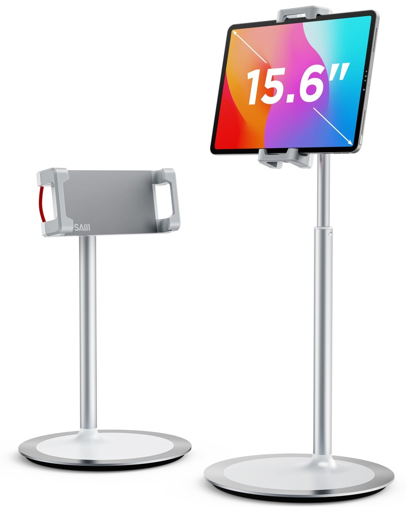 Tablet Stand Holder, Height Adjustable Portable Monitor Stand, 360 Degree Rot...
