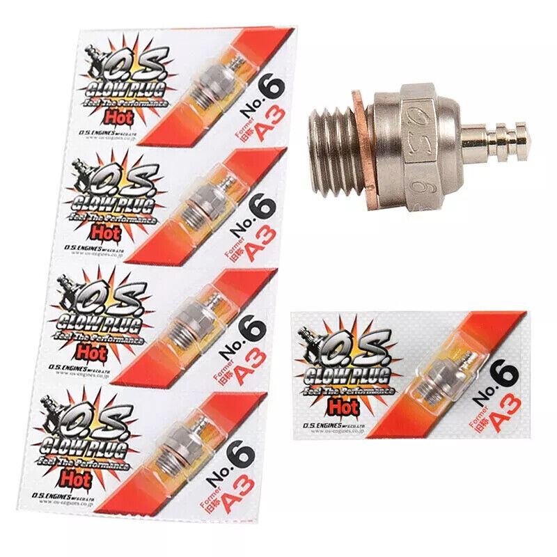 Glow Plug Standard OS No.6 Glow Plug Spark Medium For Nitro Engine RC Car Truck