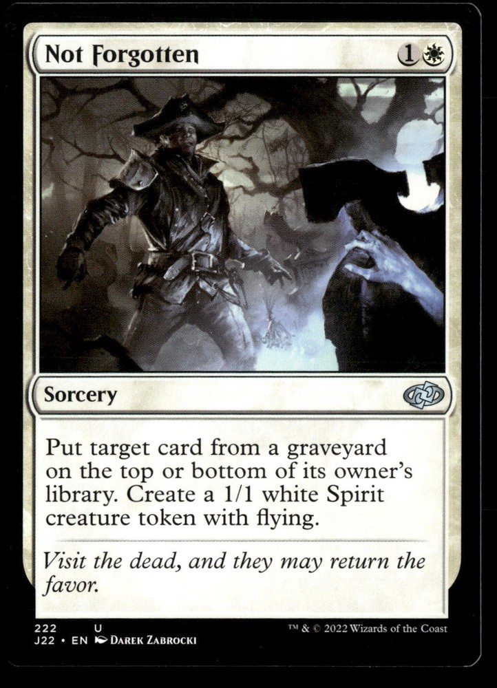 Not Forgotten MTG White Card 222 Magic the Gathering Jumpstart 2022 Discount-image