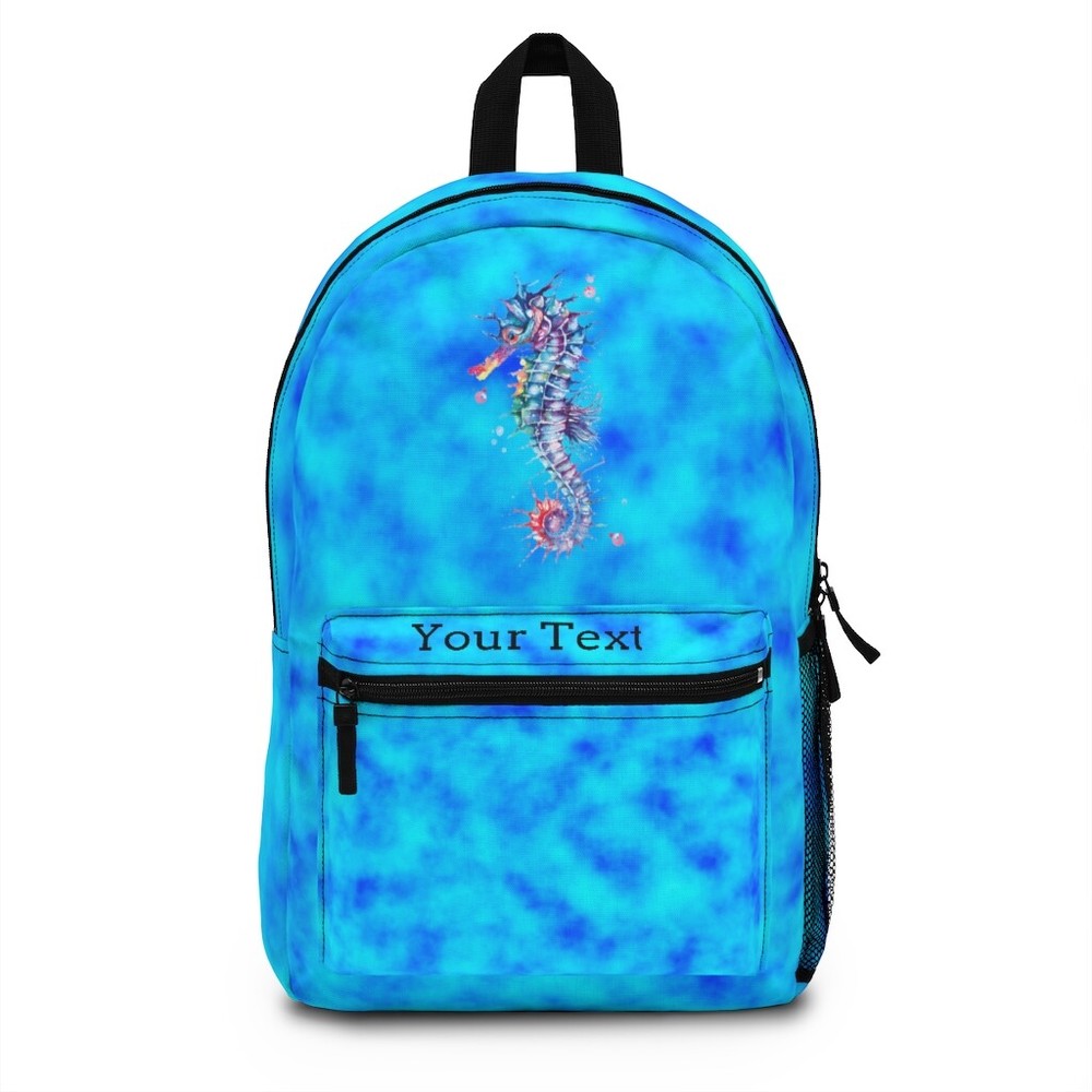 Backpack - Back to School Seahorse and sea backpack-image