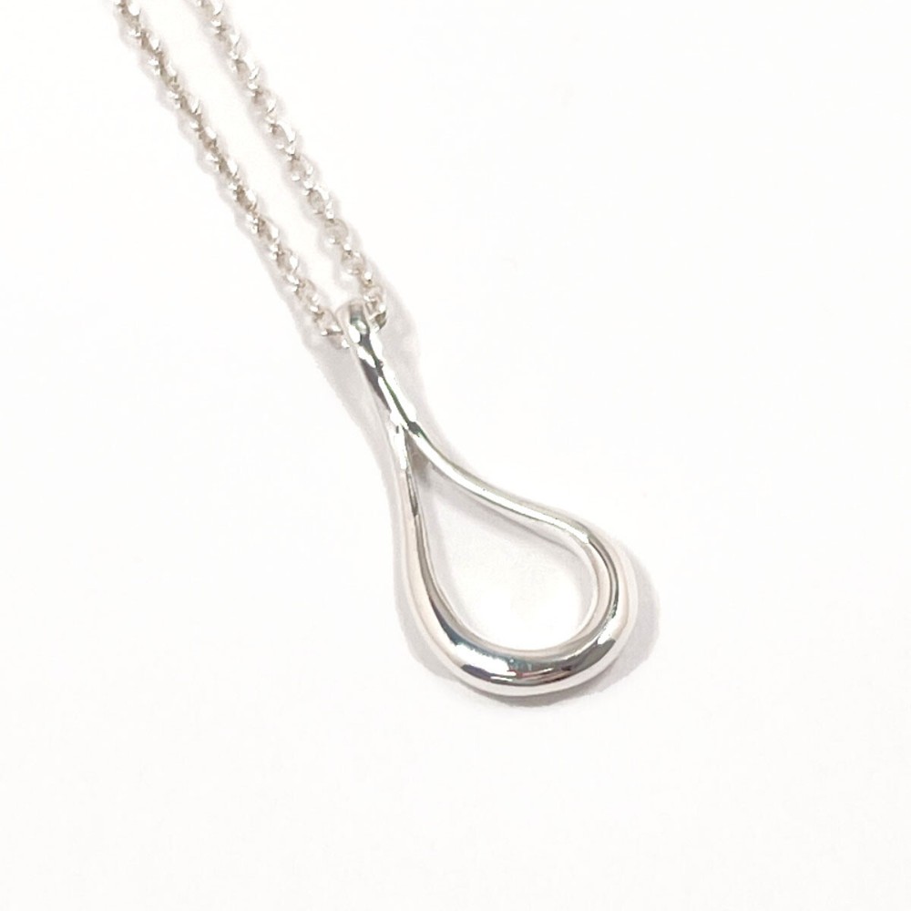 TIFFANY&Co. Elsa Peretti Open Teardrop Pendant Necklace in 925 Silver for Women