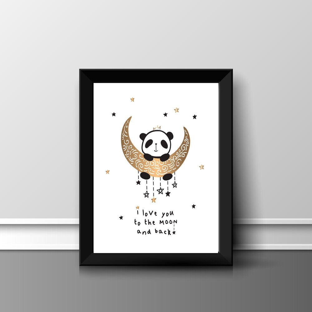 PANDA FUN PRINT PICTURE POSTER WALL ART HOME DECOR UNFRAMED GIFT NEW NURSERY