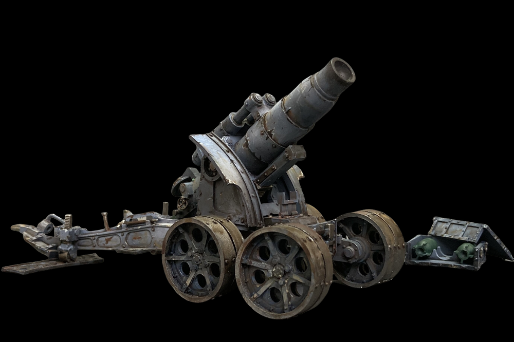 Warhammer 40K Astra Militarum Painted Heavy Artillery Carriage Earth Shaker