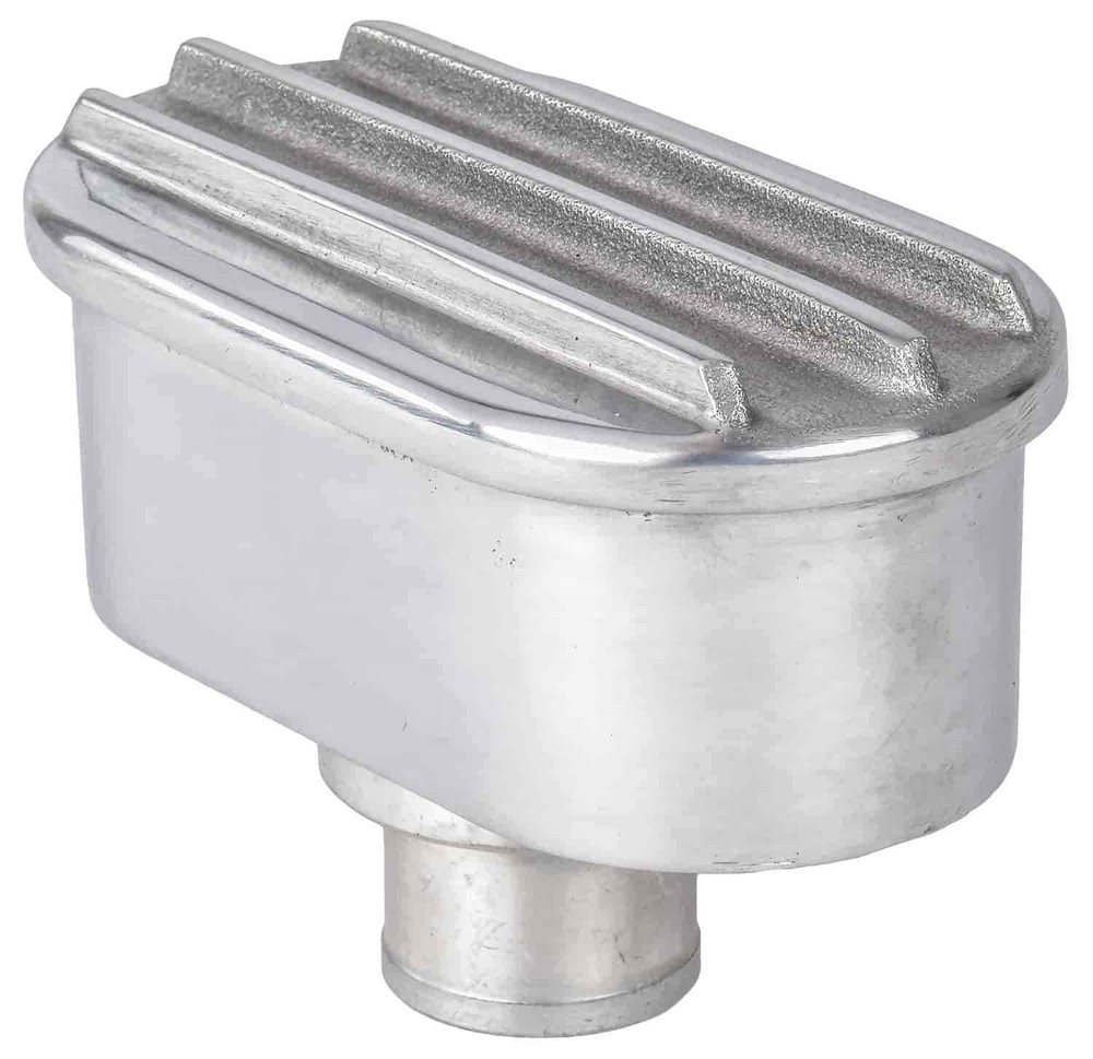 JEGS 501122 Finned Valve Cover Push In Breather [Polished]
