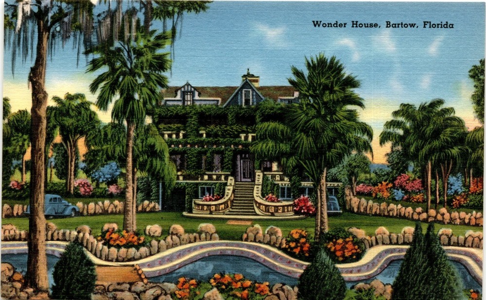 Wonder House, Bartow, Florida, Tichnor Quality Views, Tichnor Bros., Postcard