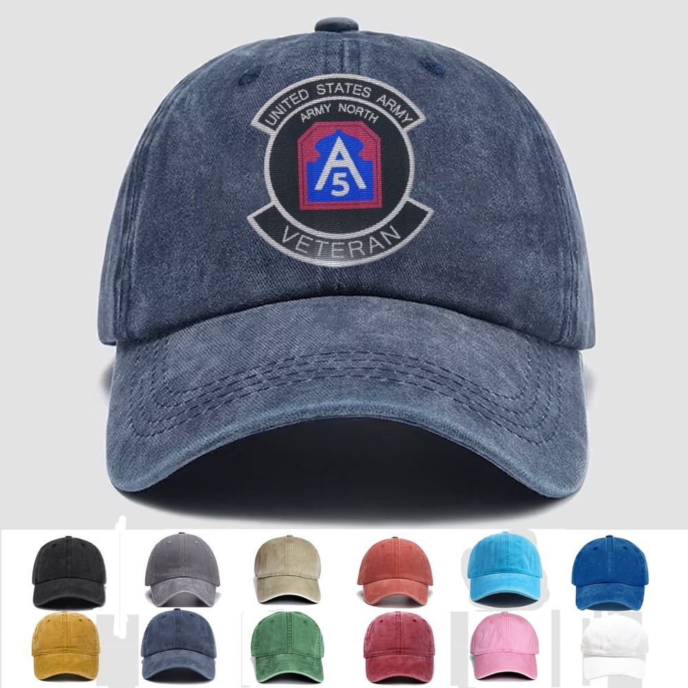 Custom Embroidered Hat US Army Army North – Fifth Army Veteran, Trucker Hat,Gift
