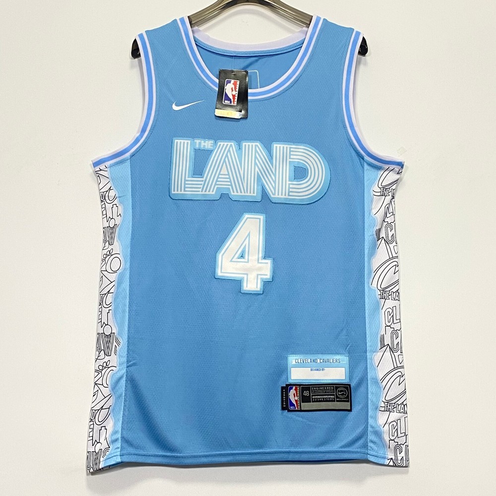 Evan Mobley #4 Adult Basketball Jersey Blue Fan Jersey Sewn S-2XL