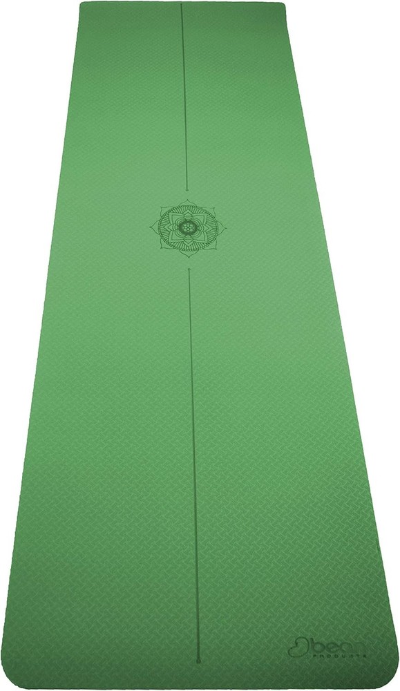 Superlite TPE Yoga Mat with Centering Mandala Design Extra-Long Non-Skid Slip-Resistant
