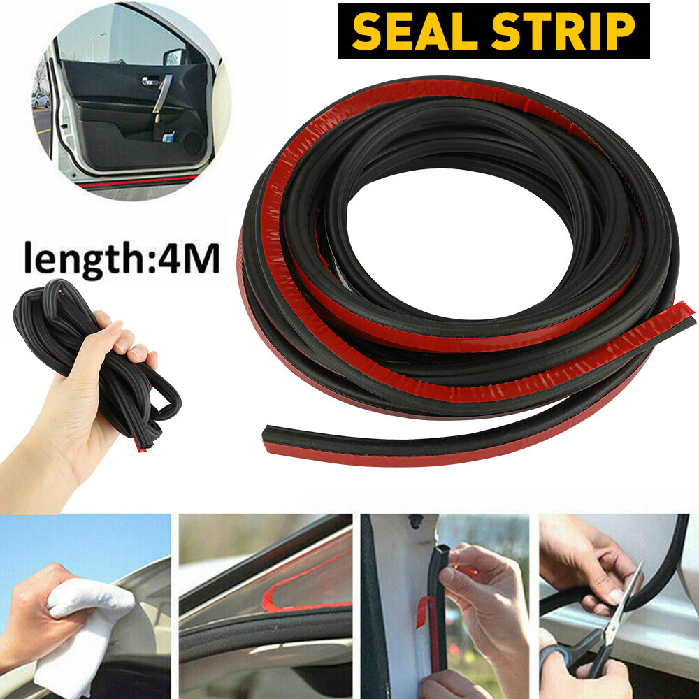 16FT/5M Rubber Door Car Seal Strip Hood Trunk Edge Weatherstrip Moulding Trim