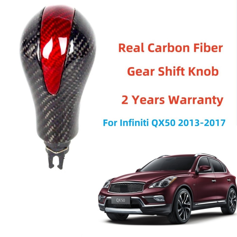 Real Carbon Fiber Automatic Gear Shift Knob For Infiniti QX50 2014-2017