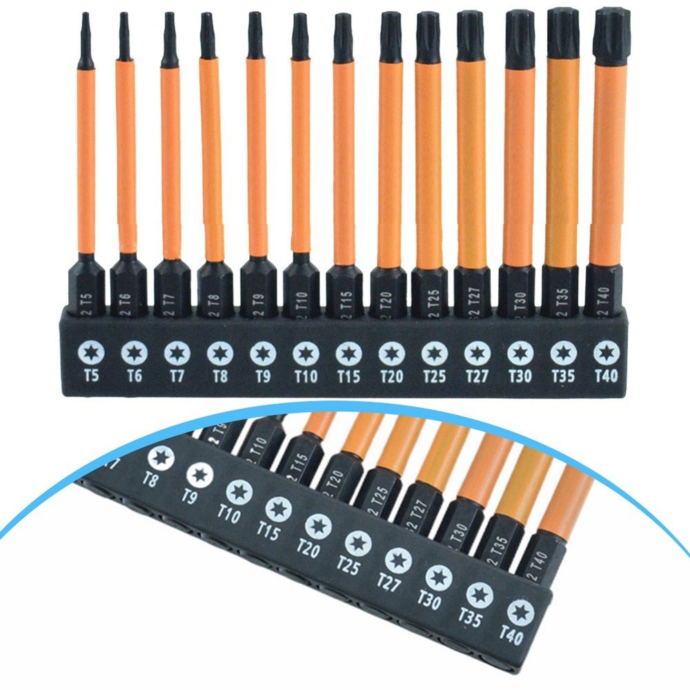 13-Piece Alloy Steel Star Bit Set for Easy Storage and Fast Access