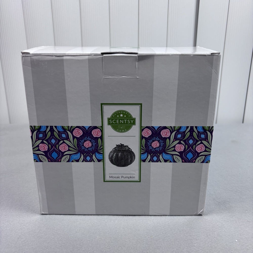 New Scentsy Mosaic Pumpkin Wax Warmer Full Size 7 