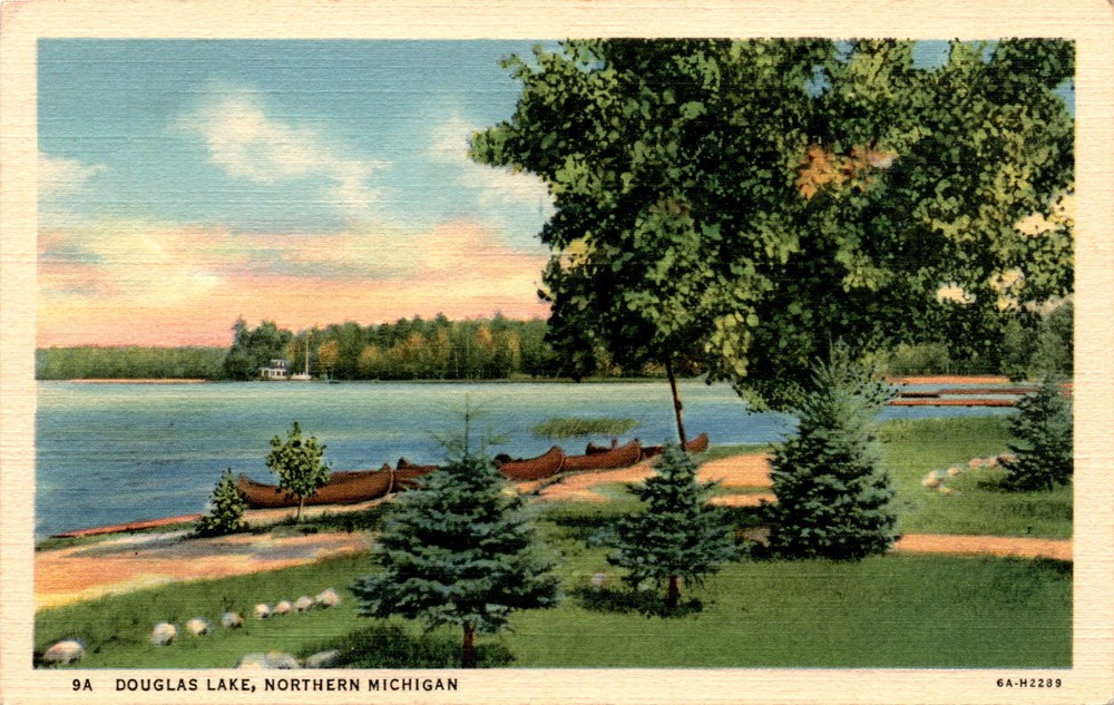 DOUGLAS LAKE, NORTHERN MICHIGAN, MRS. A. Postcard