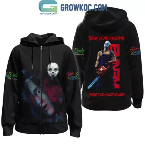 Eminem No Escape No Hide 3D Graphic Zip Hoodie