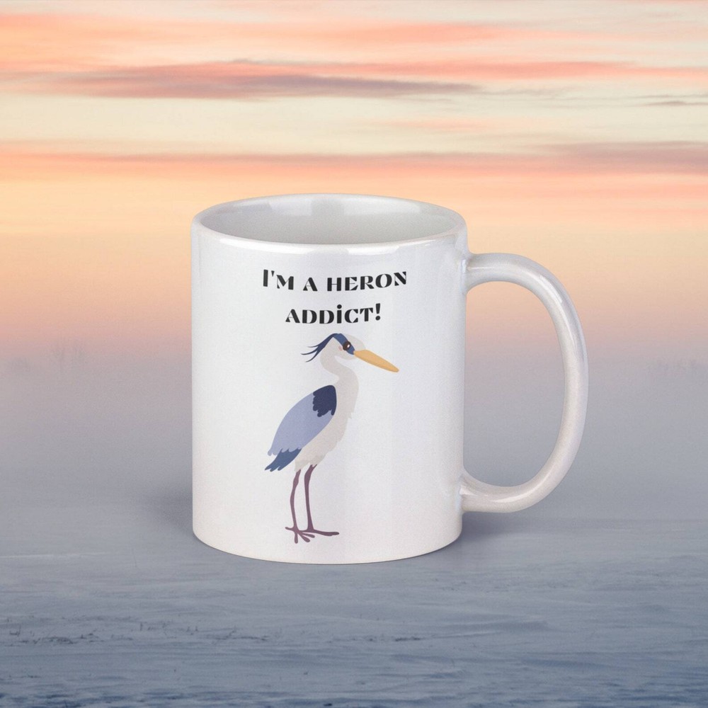 Birdwatching Mug Bird Watcher Gift Bird Lover Mug Heron Lover Pun Lover Gift Bir