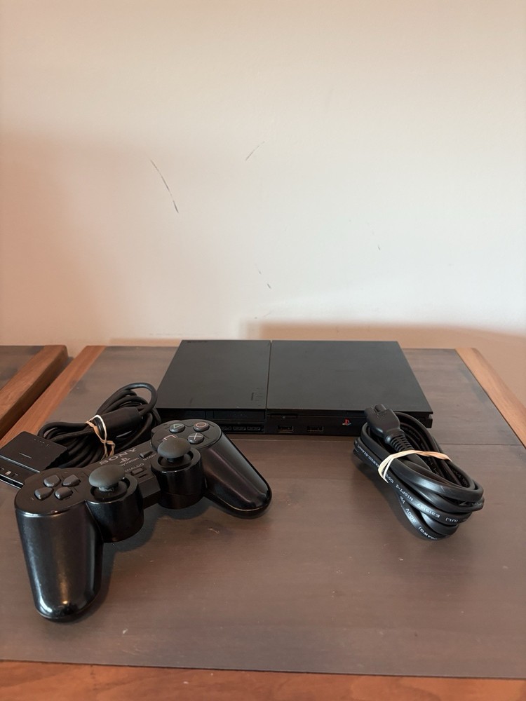 Sony PlayStation 2 SCPH-90001 PS2 Slim Console with Controller Tested Works!