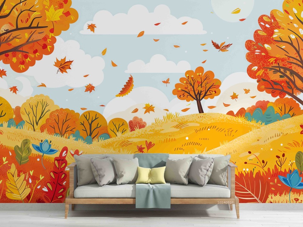 3D Autumn Landscape Illustration Wall Murals Wallpaper Murals Wall Sticker 18