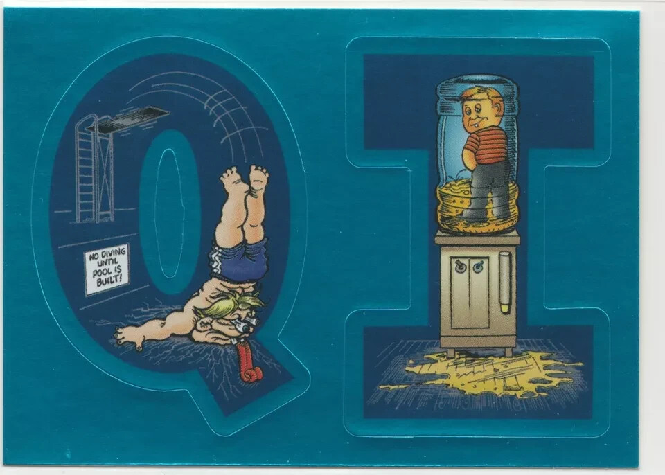 Vintage 2006 Garbage Pail Kids GPK ANS5 Series 5 Alphabet Stickers Q I