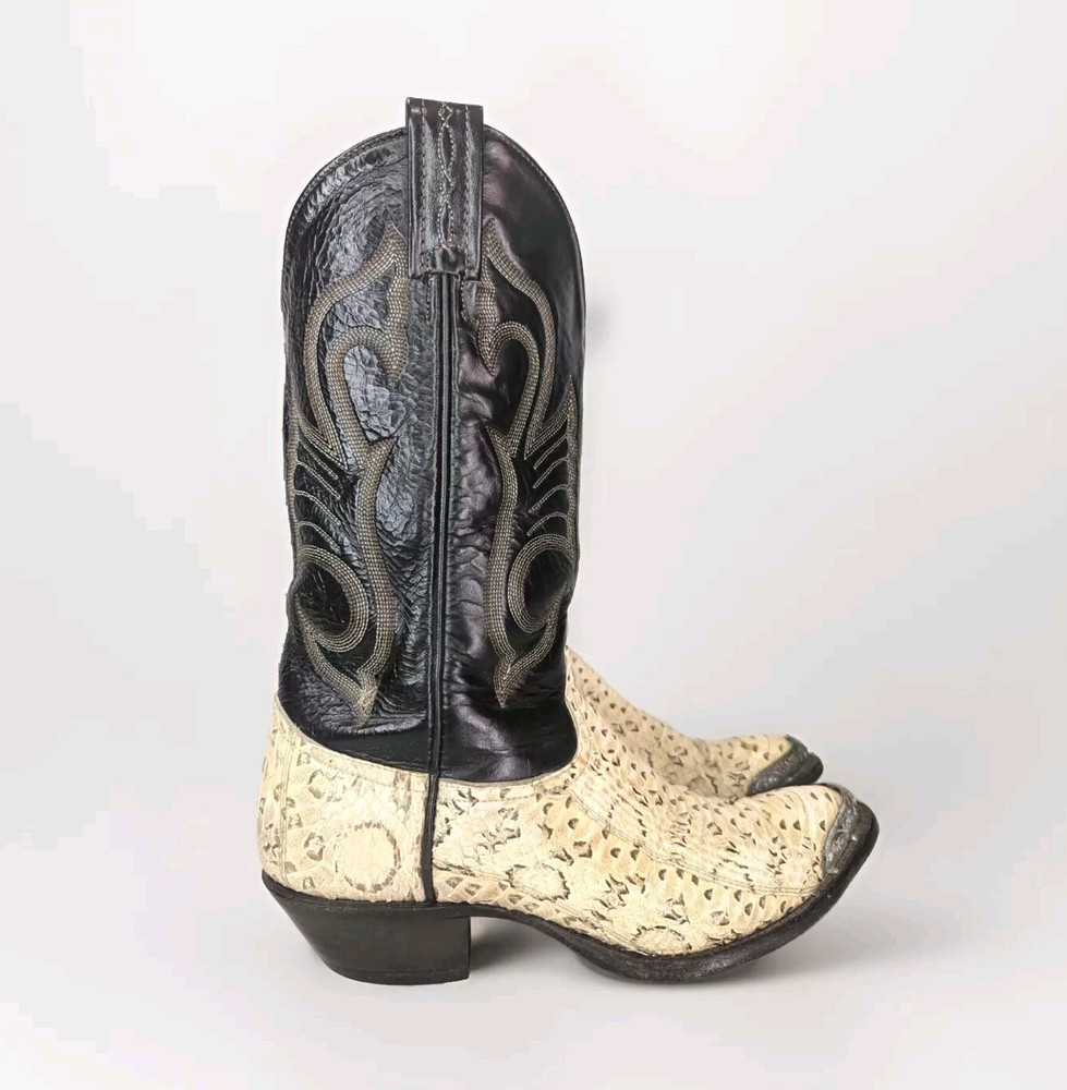 Size 7.5 Men's - Tony Lama Eastern Python Exotic Snakeskin Boots