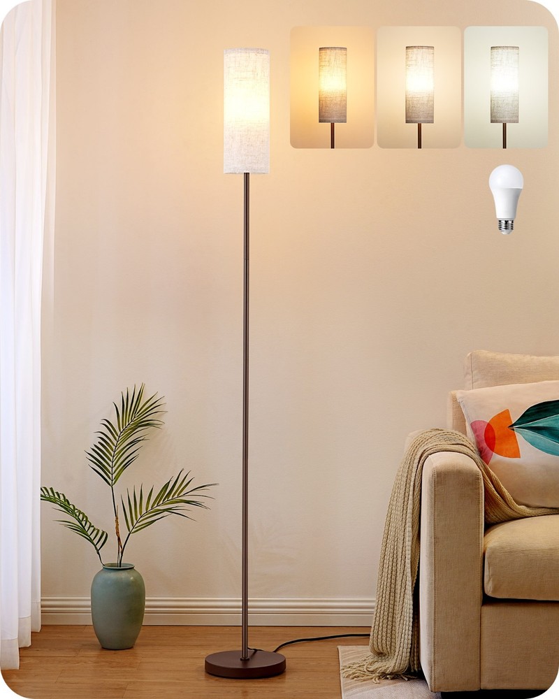 EDISHINE LED Floor Lamp for Living Room,3Color Temperature,Minimalist Floor Lamp
