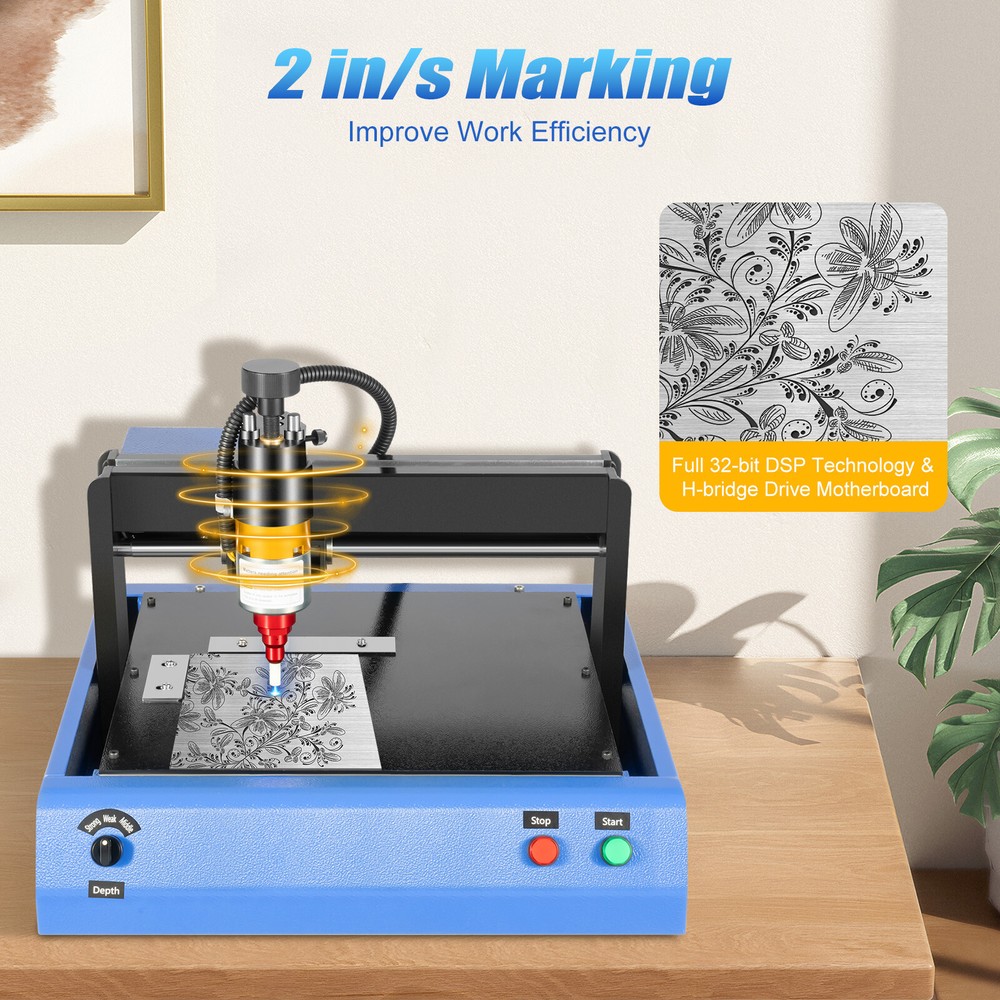 400W Electric Metal Marking Engraving Machine for Steel Plate Dog Tag Nameplate