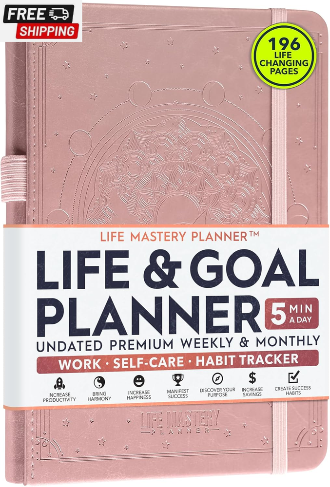 Life and Goal Planner - Undated Daily, Weekly & Monthly Planner for Passion, Org