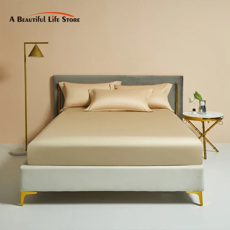 Egyptian Cotton Soft Fitted Sheet, Mattress Cover, All-around Elastic Band Sheet