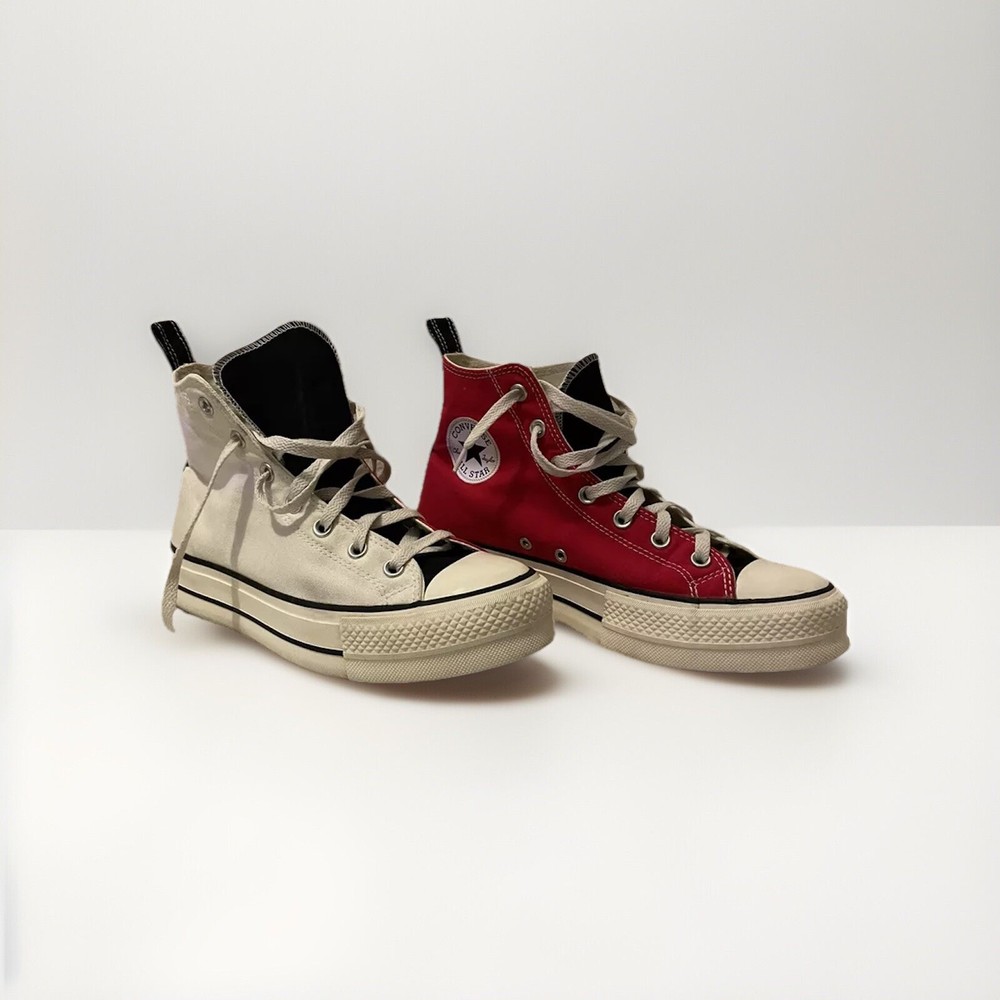 High Top Chuck Taylor Converse Red And White