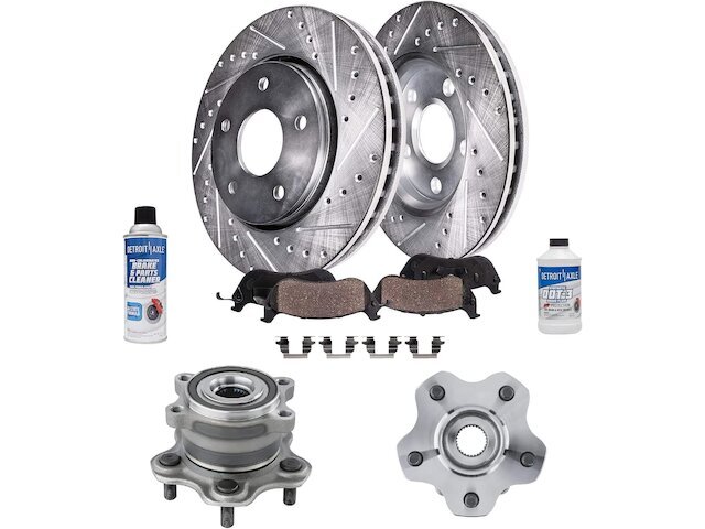 For Infiniti JX35 Brake Pad and Rotor and Wheel Hub Kit Detroit Axle 42927JGBC