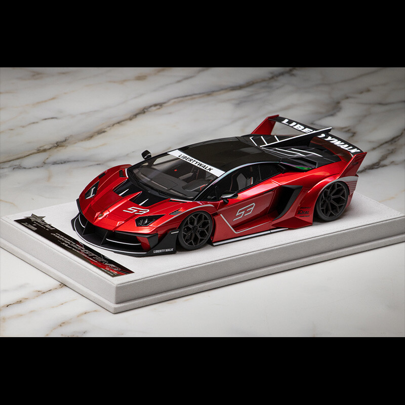 Fuelme 1:18 LB-Works Lamborghini AVENTADOR GT EVO Diecast Model Car Metallic Red