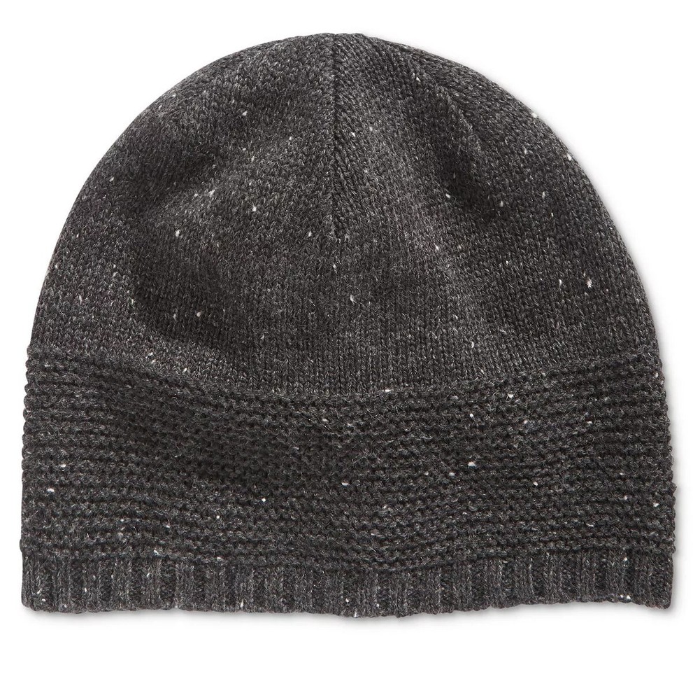 Mens Ryan Seacrest Charcoal Rib Knit Beanie One Size