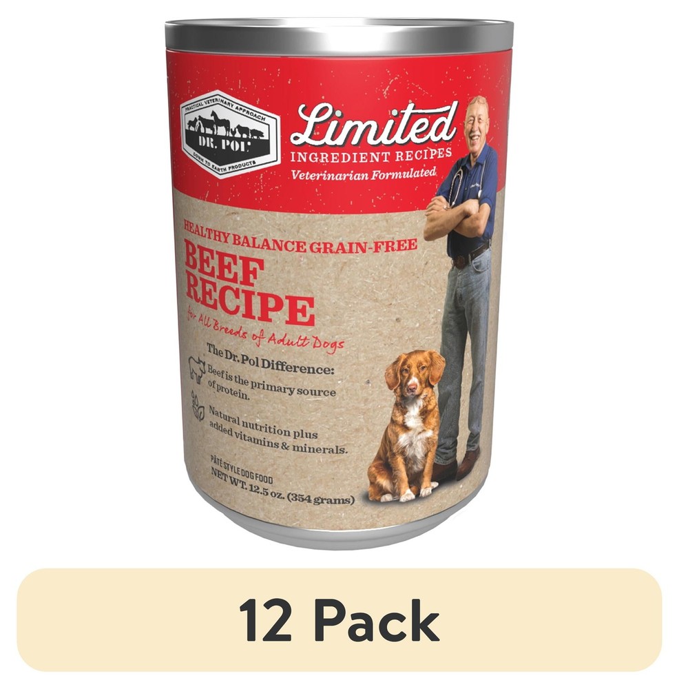 Limited Ingredient Beef Dog Food (12 Pack) 12.5oz Cans 3.44x3.44x3.50in
