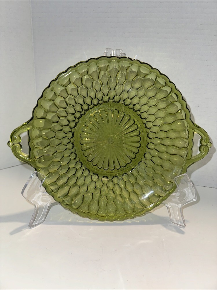 Vintage Indiana Glass Scalloped Honeycomb Candy Dish Bowl 7.5 Inch Unique