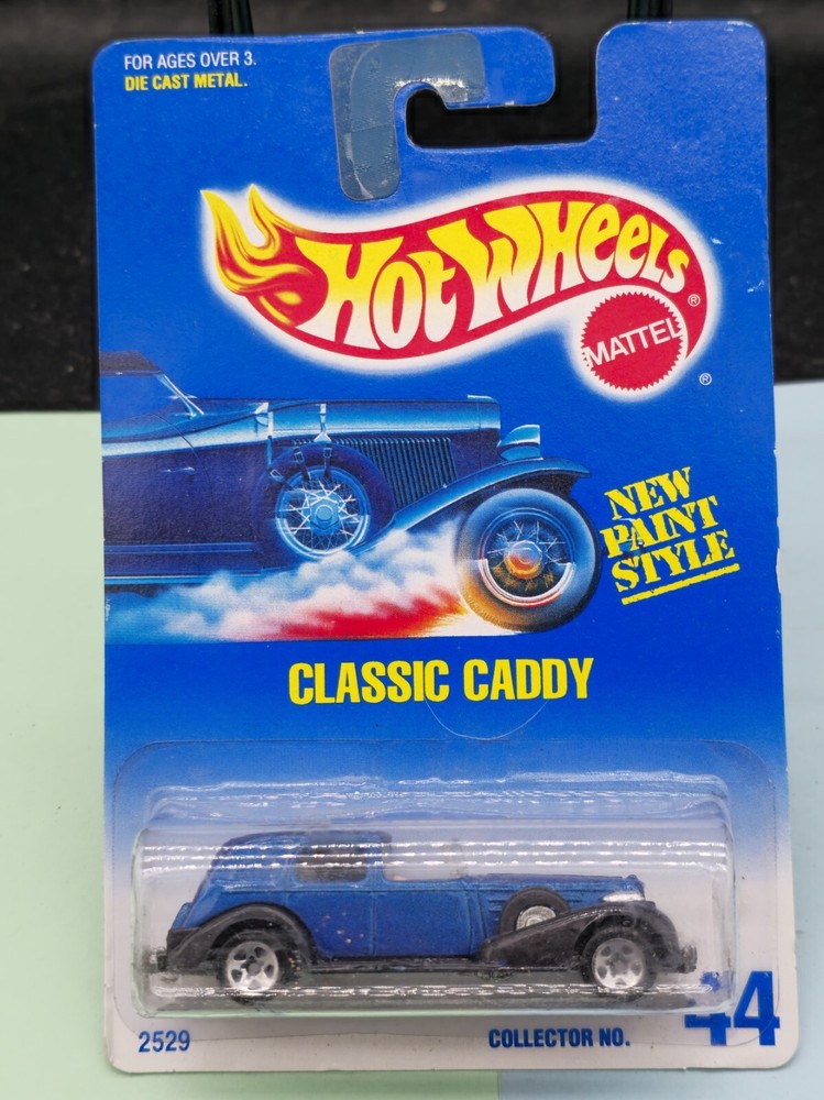 1991 Hot Wheels Blue Classic Caddy #44 with 5-Spoke Wheels NIP