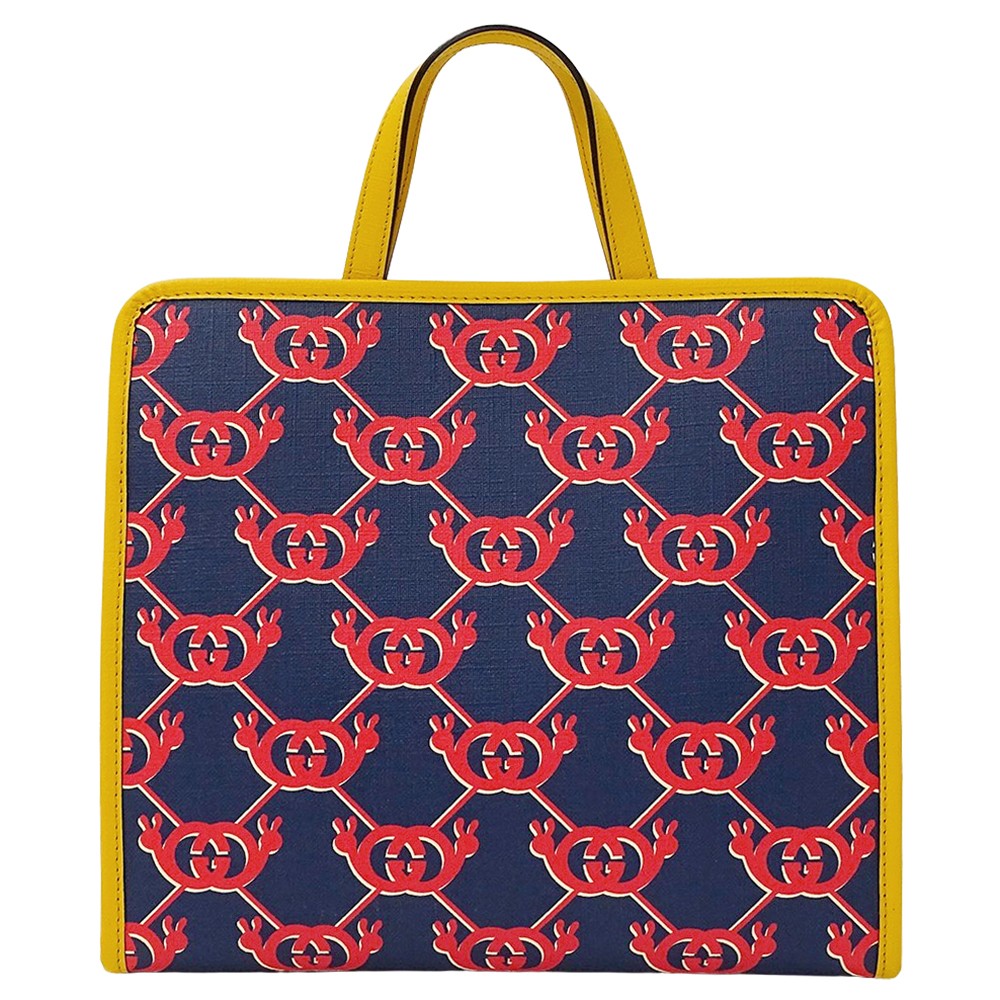 GUCCI Kids Tote Handbag in Navy Red Yellow Style 605614 796689