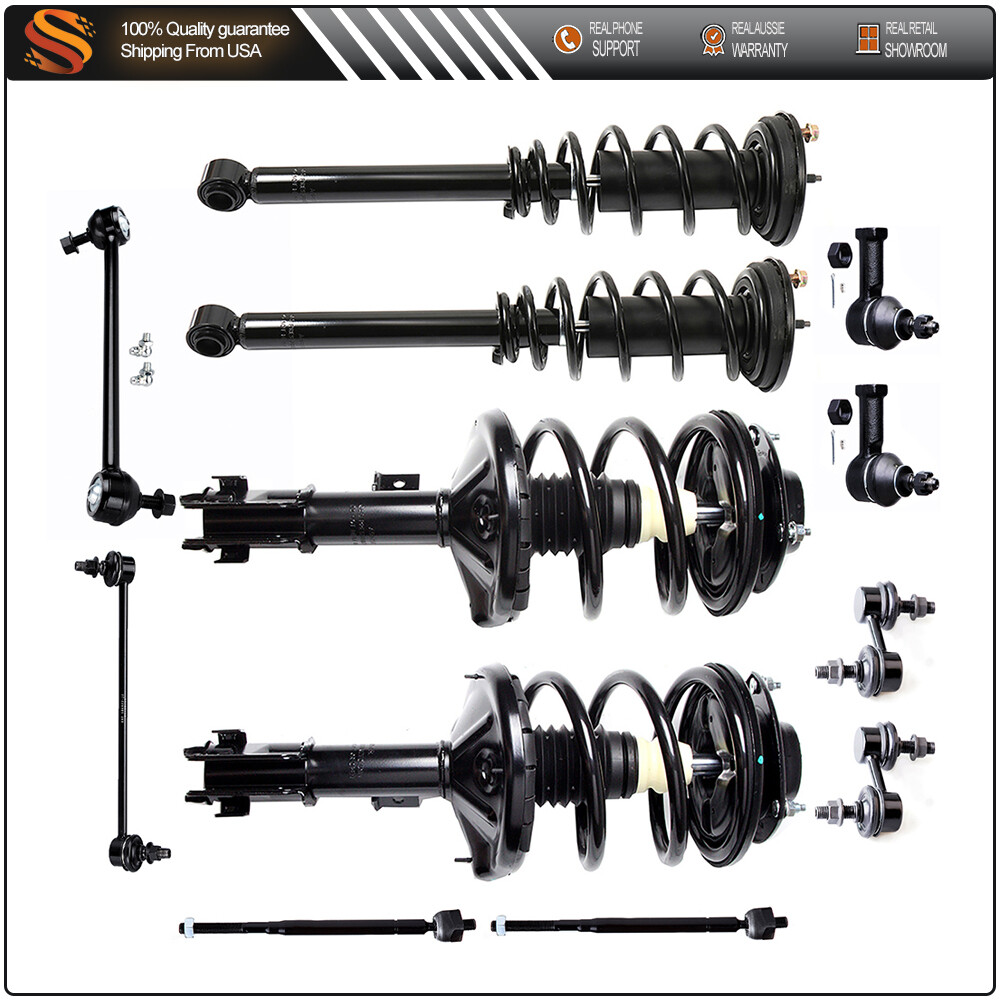 2000-2005 Mitsubishi Eclipse Front Rear Suspension Kit Struts Shocks Sway Bars Tie Rods