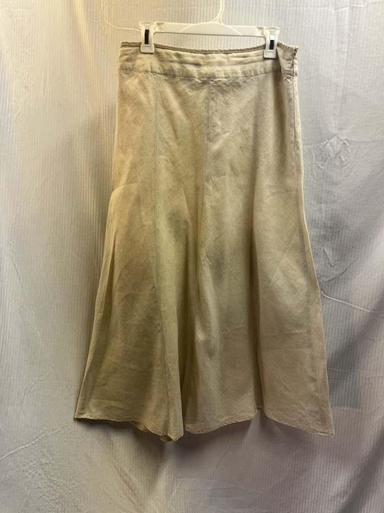 Women’s Linen Long Skirt beige Sz 10 By Charter Club