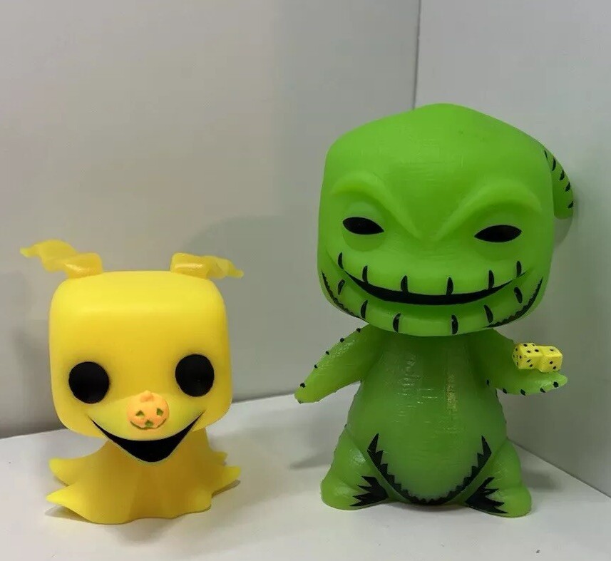 Nightmare Before Christmas Glow In The Dark Oogie And Zero Funko Pop Lot Loose