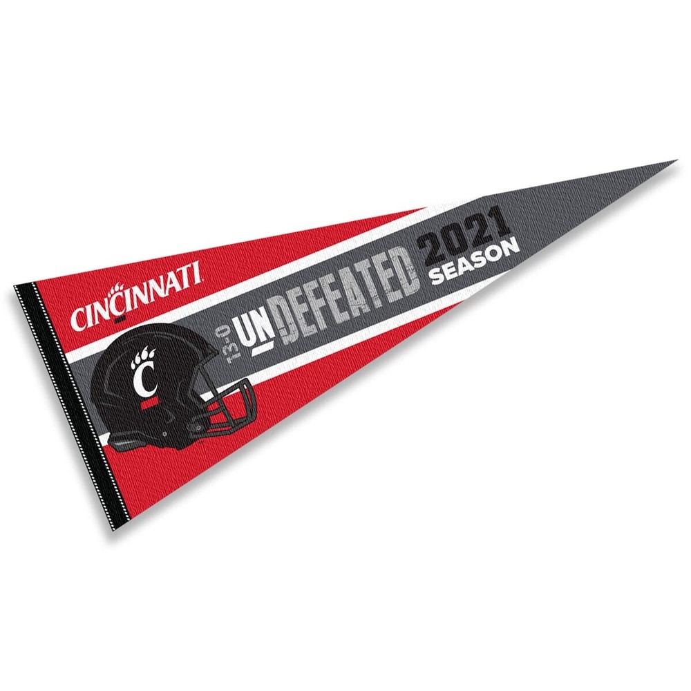 Cincinnati UC Bearcats Undefeated Football Season Pennant Banner