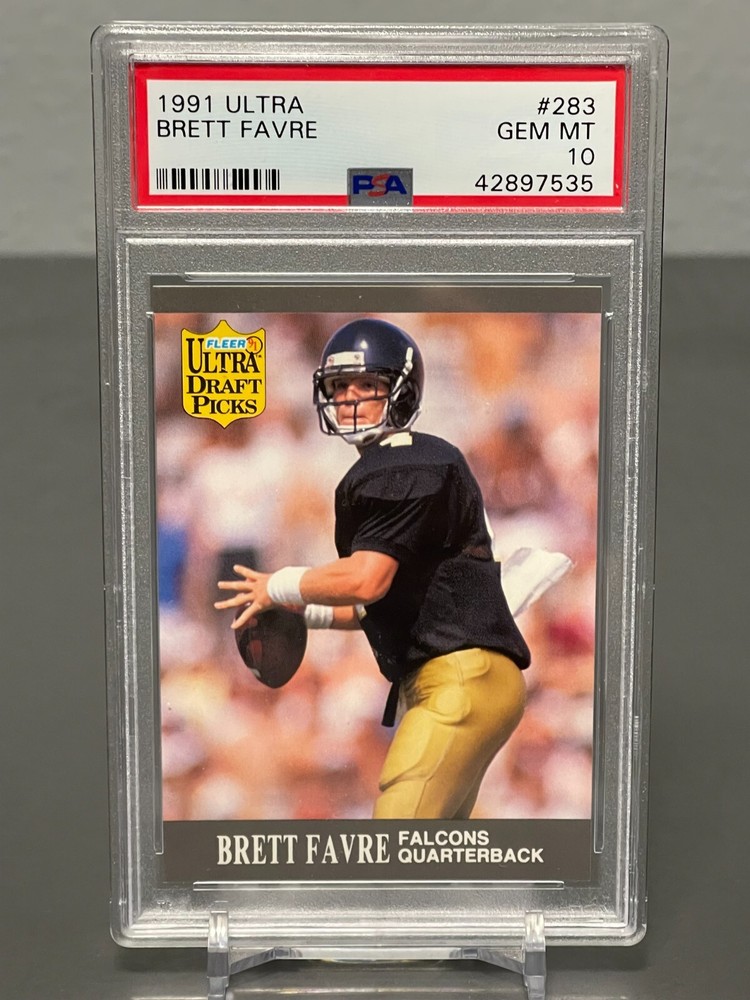 1991 ULTRA BRETT FAVRE DRAFT PICK ATLANTA FALCONS #283 PSA 10 GEM MINT