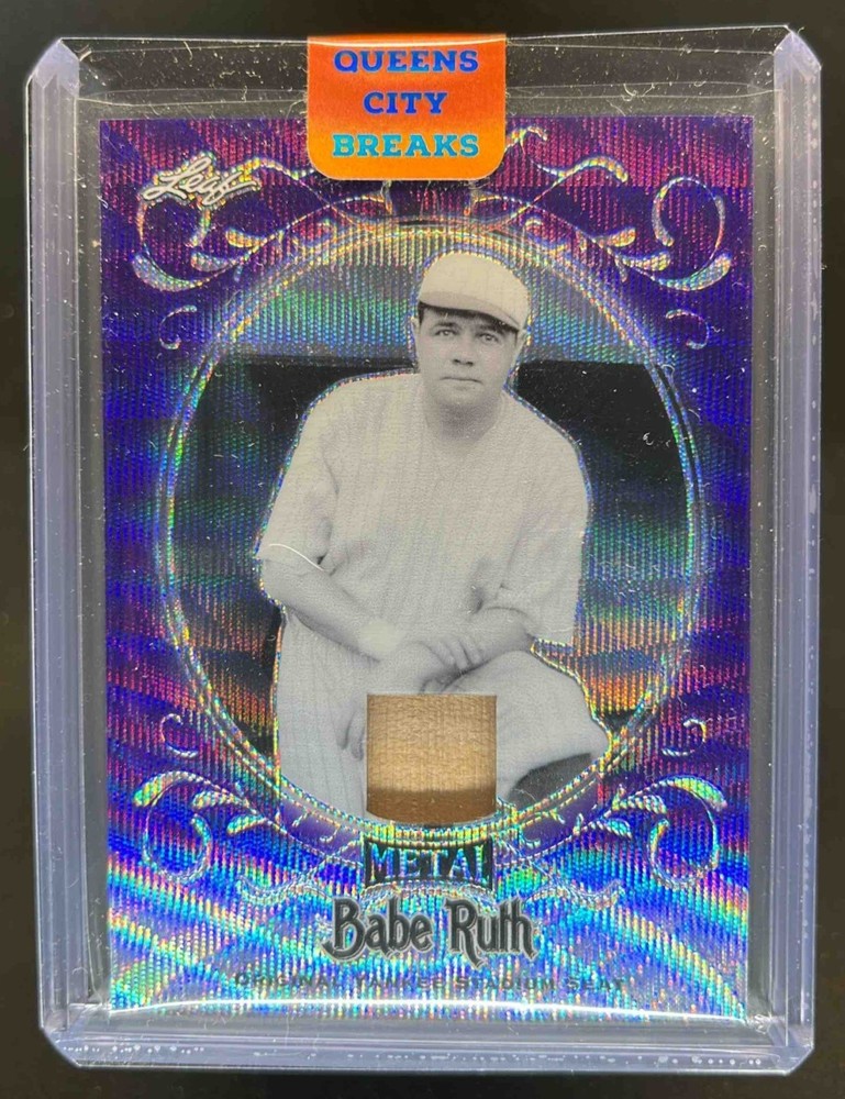 2019 Leaf Metal Babe Ruth Collection Game-Used Bat Relics Purple Wave #2/5