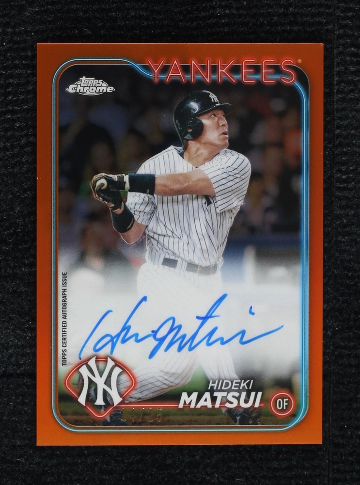 2024 Topps Chrome - Chrome Legends Autographs Orange Refractor #CLA-HM Hideki Matsui /25 (AU)