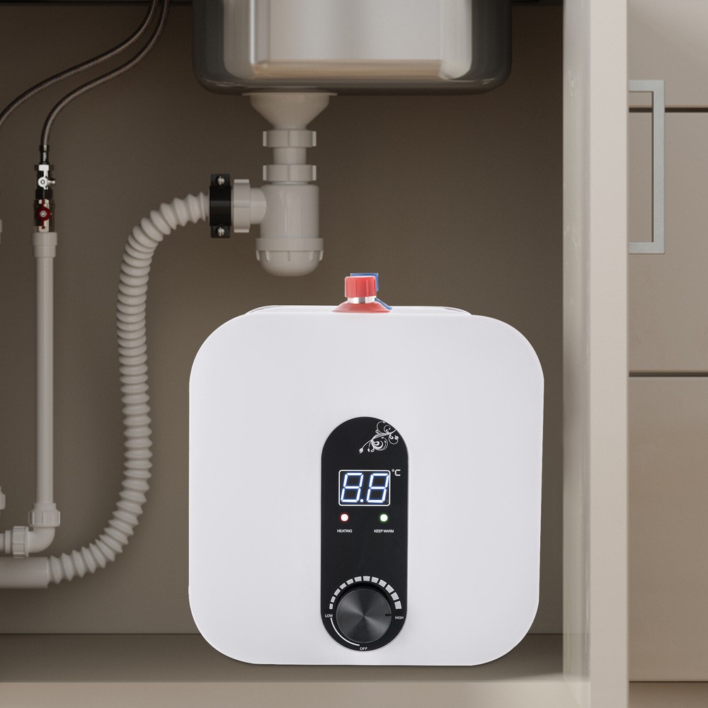 8L Instant Water Heater Mini Electric Under Sink Hot Water Device for Kitchen